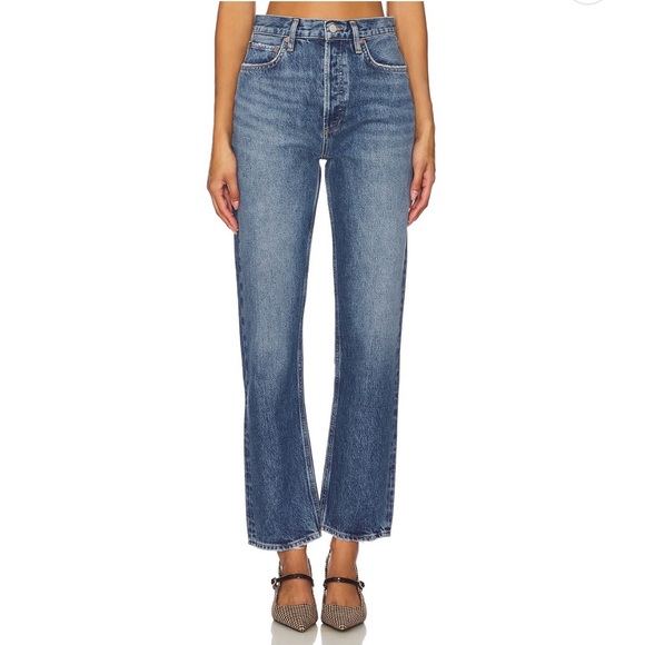 Agolde Denim - Agolde Women's Straight Leg Jeans in Blue